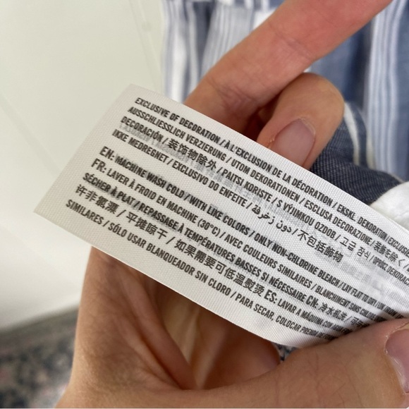 Abercrombie & Fitch Sundress Sz XS Square Neck Striped Blue Summer Beach Coastal - Picture 12 of 14